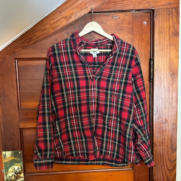 L.L. Bean Tops - L. L. Bean Red Plaid Flannel